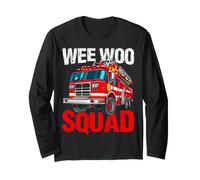 Pompiere Wee Woo Squad Vigili del Fuoco Camion Giochi di Parole Pompiere Maglia a Manica