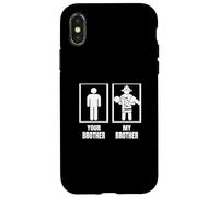 Pompiere Your Brother My Brother Sister Funny Fireman Custodia per iPhone X/XS