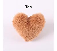 Pompon Cuore Finto In Pelliccia Morbida 10X Per Portachiavi 9Cm Larghezza