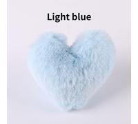 Pompon Cuore Finto In Pelliccia Morbida 10X Per Portachiavi 9Cm Larghezza