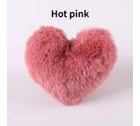 Pompon Cuore Finto In Pelliccia Morbida 10X Per Portachiavi 9Cm Larghezza