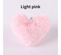 Pompon Cuore Finto In Pelliccia Morbida 10X Per Portachiavi 9Cm Larghezza