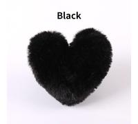 Pompon Cuore Finto In Pelliccia Morbida 10X Per Portachiavi 9Cm Larghezza