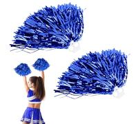 Pompon da Cheerleader, 2 Pezzi Cheer Leader Poms Pom, Fiore a Mano Cheerleader, Pom Pom Cheerleader Pompon Pom, Cheerleading Cheer Manico, per Sport, Competizione, Spirito di Squadra (E)