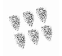 Pompon da Cheerleader Alta qualità 6 Pezzi Accessori Sportivi per Allegria per Spettacoli allo Stadio Raccolte Fondi Materiale Pet Multicolore 7 Colori 9,44 Pollici (Silver)