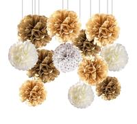 Pompon di Carta 12 Pon | Fiori Giganti Matrimonio Battesimo, Mongolfiere Appendibili, Adatto Feste Decorazione
