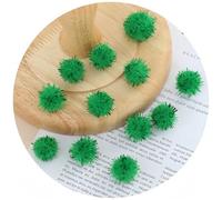 Pompon natalizi, 1450 pon glitterati da 15 mm, palline di paillettes, filo, colorate, decorazioni natalizie(Grasgrün)