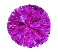 Pompons DeAnimatrice - Pompon di spirito D animatrice | Accessori da ballo metallici, set grande di pompon di allegria da 30 cm, stelle filanti con impugnatura ad anello per le dita, accessori