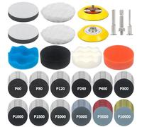 Pomsare Kit Rinnova Fari Auto 133 Pezzi - Dischi Abrasivi 75mm, Kit Lucidatura Fari Auto, Carta Abrasiva per Legno, Lucida Fari Auto, Kit Pulizia Fari Auto Opachi, Lucidatura Auto e Superfici