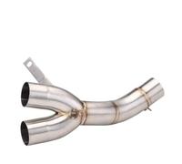 POMUHYE Scarico Moto Compatibile con Ducati per Scrambler 2015 2016 2017 2018 2019 2020 2021 2022 2023 2024 Modifica Scarico Moto Tubo di Collegamento Centrale A Doppio Foro 51 Mm