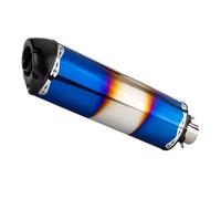 POMUHYE Scarico Moto Compatibile con per NINJA400 51mm Tubo di Scarico Universale per Moto Modifica Accessori Silenziatore Mezzo Blu