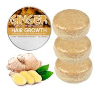 Pomurom 3 Pezzi Sapone per Shampoo, Shampoo per la ricrescita dei Capelli, Shampoo Solido, Shampoo Bar, Shampoo anticaduta antiforfora per Donna Uomo