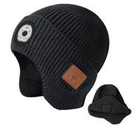 Pomurom Berretto per Donna - Cuffia Senza Fili con Illuminazione LED - Cappello Sportivo Ricaricabile | per Escursionismo Invernale all Aperto Viaggi Autunnali Pendolarismo E Libero