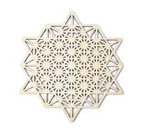 Pomurom Decorazione da parete a forma di stella, 64 lati, 28 cm, geometria sacra in arte da parete, accessorio spirituale per yoga/meditazione, decorazione da parete per casa, camera da letto,