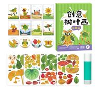 Pomurom Kit Attività Artistiche Con Foglie Per Bambini, Set Per Realizzare Animali Con Foglie D'autunno, Progetto di Artigianato per Bambini Ragazzi e Adolescenti