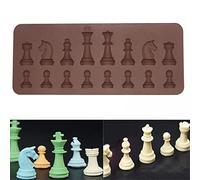 Pomurom Stampo per cioccolato a forma di scacchi | Stampo per fondente al cioccolato a forma di scacchi | Utensili da forno per fai da te Jelly Soap Candele Cioccolato