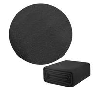 Pomurom Tappeto Base Per Piscina Fuori Terra Rotondo, Tappeto di Protezione del Pavimento per Piscina Gonfiabile, Vasche Idromassaggio, Black, Resistente a Forature, Detriti e Creature