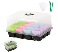 Pomurom Vassoi Per Germinazione Delle Piante - Set Piante Riutilizzabile - da Giardinaggio a Risparmio Energetico, Germinatore con Fondo Drenante per Agricoltura Biologica