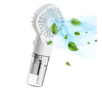 Pomurom Ventilatore della Nebbia | Ventilatore nebulizzatore Portatile Alimentato a Batteria | Spruzzatore Fan Ventilatore Face Steamer per Viaggi Domestici all'aperto