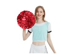 Pon Pon Cheerleader 2 pezzi di palline da cheerleader con pompon, multicolore, for la performance squadra, accessorio(Red)