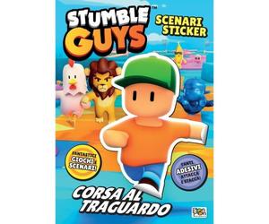 Pon Pon Edizioni PPE56573A Stumble Guys - Scenari Sticker: Corsa al Traguardo