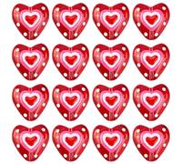 PONABEADIY 1 scatola Da 16 pezzi Da 13.5mm A Forma di Cuore Rosso, Perline In Vetro di Murano con Fori, Cuoricini Dells'Amore, per San valentinos, Festa Dellsa Mamma e Del Papà, Distanziatori, Ciondol