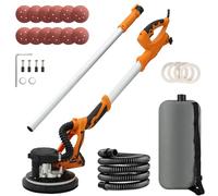 Ponceuse Girafe, 1250W Ponceuse Mur et Plafond, 5 Vitesses Variables 800-1800RPM avec poignée télescopique avec bande lumineuse LED et sac de collecte de poussière par aspiration