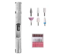 Ponceuse pour Ongles - Électrique Polisseuse Rechargeable Manucure | Numérique Vitesses Portable Kit Soin Épais Callosités Domicile Coupe Meulage Retrait Facile Lumière LED