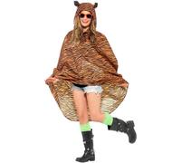 Poncho Animale Impermeabile Unisex Per Adulti Da Festival Con Stile Tigre