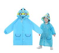 Poncho Antipioggia Bambino, Poncho per Bambini Imbottito, Carino Poncho Impermeabile Bambino, Impermeabile Riutilizzabile e Copertura per la Pioggia con Maniche e Cappuccio
