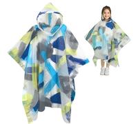 Poncho Antipioggia Bambino, Riutilizzabile Mantellina Pioggia Bambina Leggero Peva Impermeabile Tuta Antipioggia Poncho Portatile Bambini Campeggio,Escursionismo,Parchi a Tema, Arrampicata (8-13 Anni)