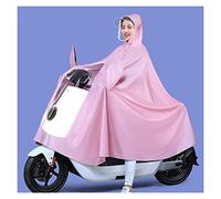 Poncho antipioggia con cappuccio, impermeabile da ciclismo, mantello antipioggia unisex antivento, for bici, bici elettriche, moto, copri poncho antipioggia for scooter da mobilità ( Color : Pink , Si