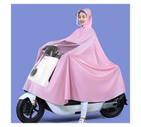 Poncho antipioggia con cappuccio, impermeabile da ciclismo, mantello antipioggia unisex antivento, for bici, bici elettriche, moto, copri poncho antipioggia for scooter da mobilità ( Color : Pink , Si