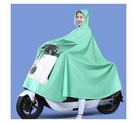 Poncho antipioggia con cappuccio, impermeabile da ciclismo, mantello antipioggia unisex antivento, for bici, bici elettriche, moto, copri poncho antipioggia for scooter da mobilità ( Color : Green , S