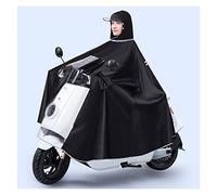 Poncho antipioggia con cappuccio, impermeabile da ciclismo, mantello antipioggia unisex antivento, for bici, bici elettriche, moto, copri poncho antipioggia for scooter da mobilità ( Color : Black , S