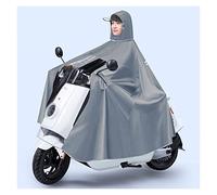 Poncho antipioggia con cappuccio, impermeabile da ciclismo, mantello antipioggia unisex antivento, for bici, bici elettriche, moto, copri poncho antipioggia for scooter da mobilità ( Color : Gray , Si