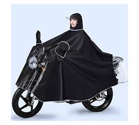 Poncho antipioggia con cappuccio, impermeabile da ciclismo, mantello antipioggia unisex antivento, for bici, bici elettriche, moto, copri poncho antipioggia for scooter da mobilità ( Color : Black , S