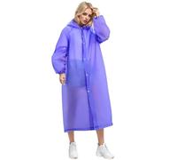 Poncho antipioggia da uomo e donna, unisex, impermeabile, antivento, riutilizzabile, per bicicletta, moto, attività all'aperto, leggero, impermeabile, trasparente, impermeabile, impermeabile (viola