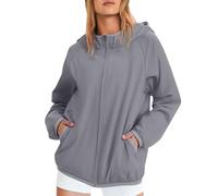 Poncho Antipioggia Donna Con Maniche Giacca Antipioggia Leggera Resistente Alle Rughe Trench Da Pioggia Antivento Sportivo Traspirante Poncho Con Cappuccio a Vento Per Escursionismo Viaggi Bianco 2025