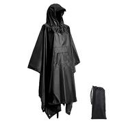 Poncho Antipioggia Impermeabile 3 in 1 Multifunzionale con Cappuccio, Giacca Mantella Impermeabile per Uomo e Donna, per Stuoia Campeggio, Trekking