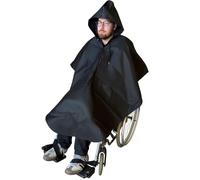 Poncho antipioggia impermeabile per sedie a rotelle e scooter mobilità, protezione da pioggia e vento, unisex, leggero, taglia unica, con cappuccio, accessorio per sedia a rotelle