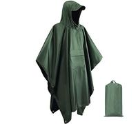 Poncho Antipioggia Impermeabile Uomo Antipioggia, Giacca Antipioggia Uomo con Cappuccio 3 in 1 Multifunzionale, Mantella Antipioggia Impermeabile Donna Antipioggia per il Stuoia Campeggio,Trekking.
