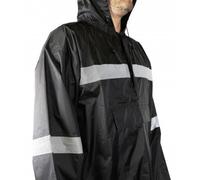 Poncho antipioggia per adulti p2r m-l nero impermeabile con cappuccio - taglia 1