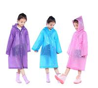 Poncho antipioggia per bambini, 3 confezioni di impermeabili portatili riutilizzabili per 6-12 anni, per campeggio, escursionismo, viaggi, zaino in spalla