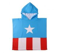 Poncho-Asciugamano con Cappuccio The Avengers Azzurro 55 x 77 cm