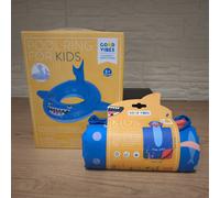 Poncho Asciugamano Microfibra + Salvagente Squalo Legami kit bimbo mare