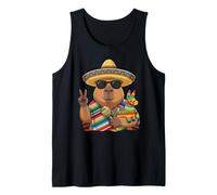 Poncho Capibara Messicano Cinco De Mayo Fiesta Sombrero Meme Canotta