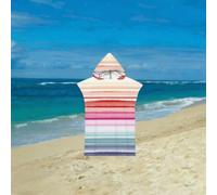 Poncho con cappuccio, asciugamano da spiaggia riutilizzabile, per adulti e