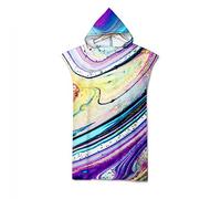 Poncho con Cappuccio Asciugamano, Surwin Cambiarsi Poncho con Cappuccio Unisex Microfibra Sport Per Cambiarsi In Palestra Piscina Spiaggia Mare Running Bike Outdoor (70*110cm,Galassia dell'universo)