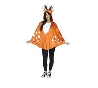 Poncho Costume Adulto Con Cappuccio Faun